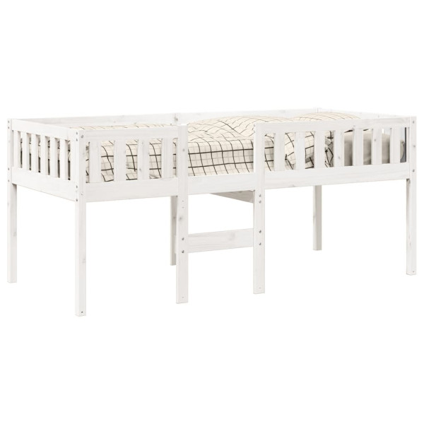 Cama de criança sem colchão 75x190 cm pinho maciço branco M 4