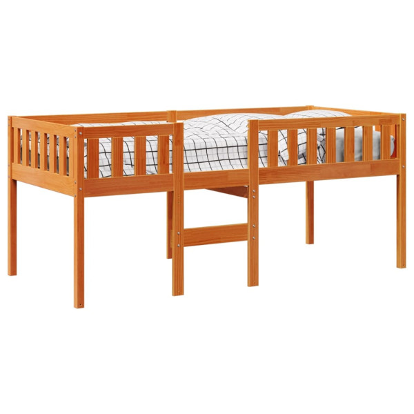 Cama para niños sin colchón madera maciza pino marrón 90x190 cm M 4