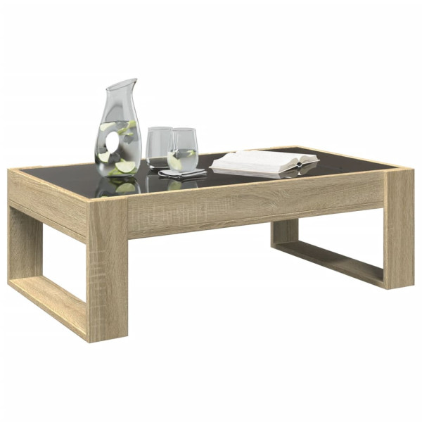 Mesa de centro con Infinity LED roble Sonoma 90x53x30 cm M 5