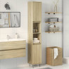 Armario de baño madera contrachapada roble Sonoma 30x30x190 cm 3