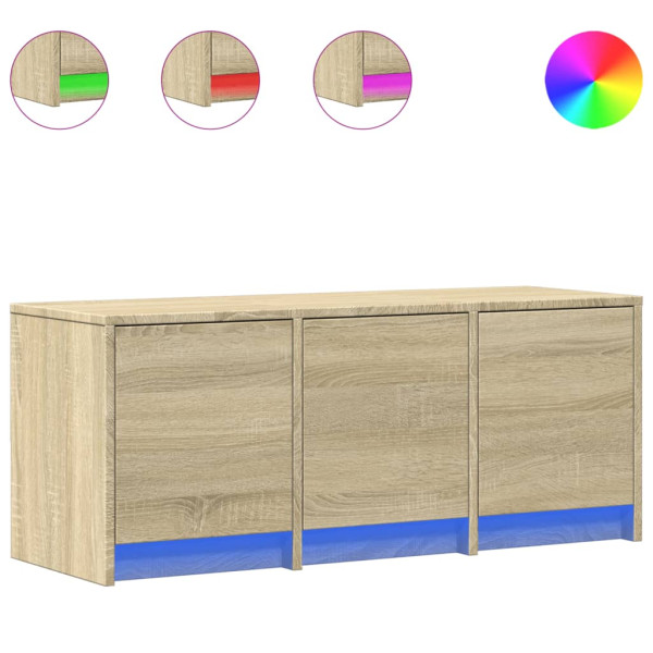 Mueble de TV LED madera de ingeniería roble Sonoma 97x34x40 cm M 2