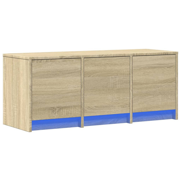 Mueble de TV LED madera de ingeniería roble Sonoma 97x34x40 cm M 3