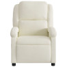 Sillón reclinable terciopelo blanco crema 3