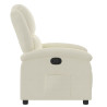 Poltrona reclinável veludo cor creme 4