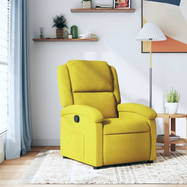 Sillón reclinable terciopelo amarillo D