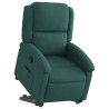 Sillón reclinable elevable tela verde oscuro 3
