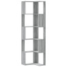 Estantería de esquina 5 niveles madera gris Sonoma 50x50x179 cm 2