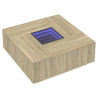 Mesa de centro luzes LED Infinity 100x100x40 cm carvalho sonoma 3