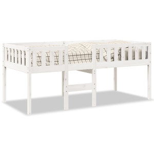 Cama de criança sem colchão 90x190 cm pinho maciço branco H