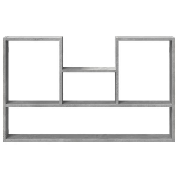 Estantería de pared madera ingeniería gris hormigón 99x15x60 cm M 4