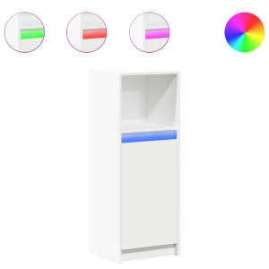 Aparador c/ luzes LED 38x34x100 cm derivados de madeira branco H