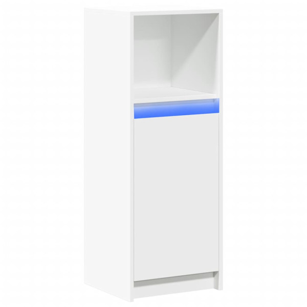 Aparador c/ luzes LED 38x34x100 cm derivados de madeira branco M 3