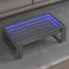 Mesa de centro luzes LED Infinity 90x53x30 cm cinzento sonoma 1
