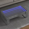 Mesa de centro luzes LED Infinity 90x53x30 cm cinzento cimento 1