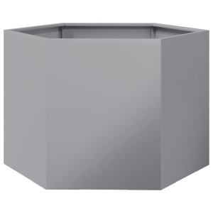 Jardinera hexagonal acero galvanizado 69x60x45 cm H