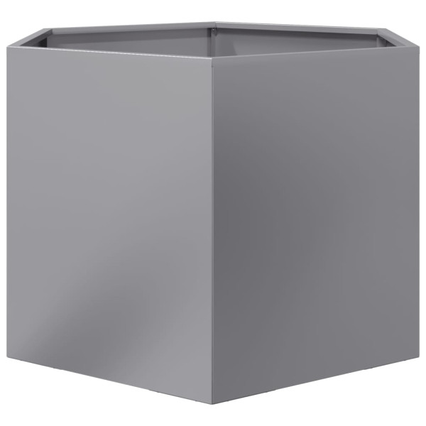 Jardinera hexagonal acero galvanizado 69x60x45 cm M 5