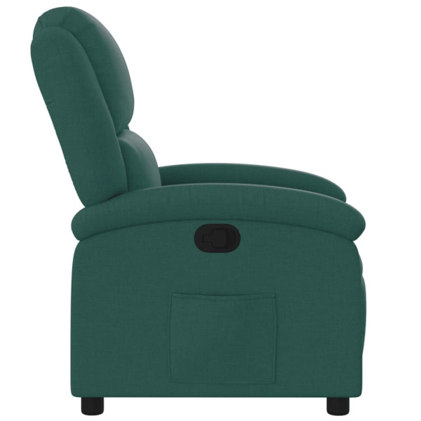 Sillón reclinable de tela verde oscuro M 4