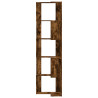 Estantería esquina 5 niveles madera roble ahumado 50x50x179 cm 4