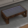 Mesa de centro luzes LED Infinity 90x53x30 cm carvalho fumado 1