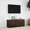 Mueble de TV LED madera ingeniería marrón roble 97x34x40 cm 4