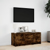 Mueble de TV LED madera ingeniería roble ahumado 97x34x40 cm 4