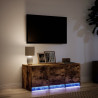 Mueble de TV LED madera ingeniería roble ahumado 97x34x40 cm 5