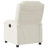 Sillón reclinable eléctrico de terciopelo blanco crema 4