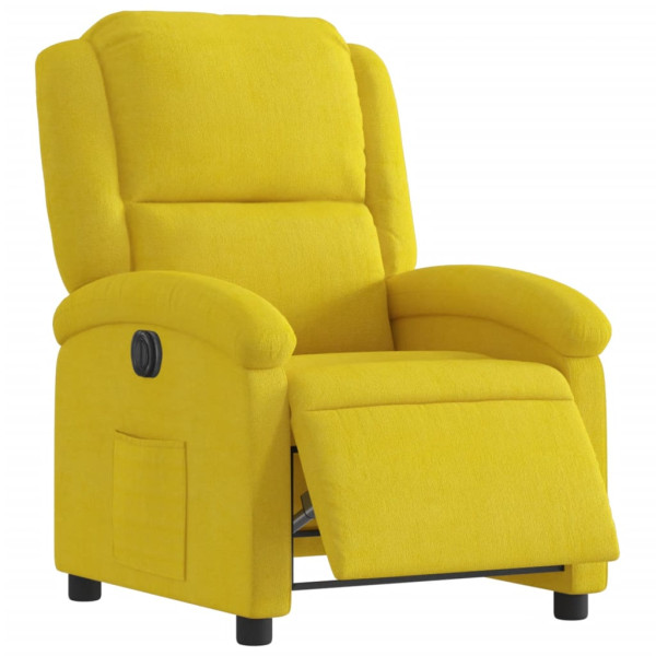Sillón reclinable eléctrico de terciopelo amarillo M 3