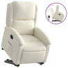 Sillón reclinable elevable terciopelo crema 2