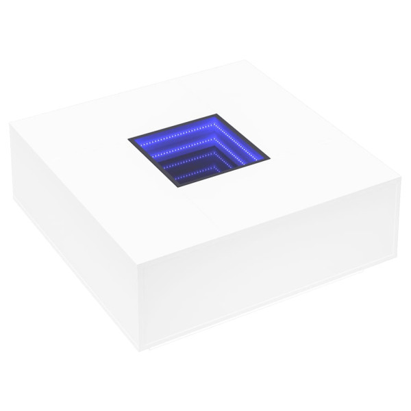 Mesa de centro luzes LED Infinity 100x100x40 cm branco M 3