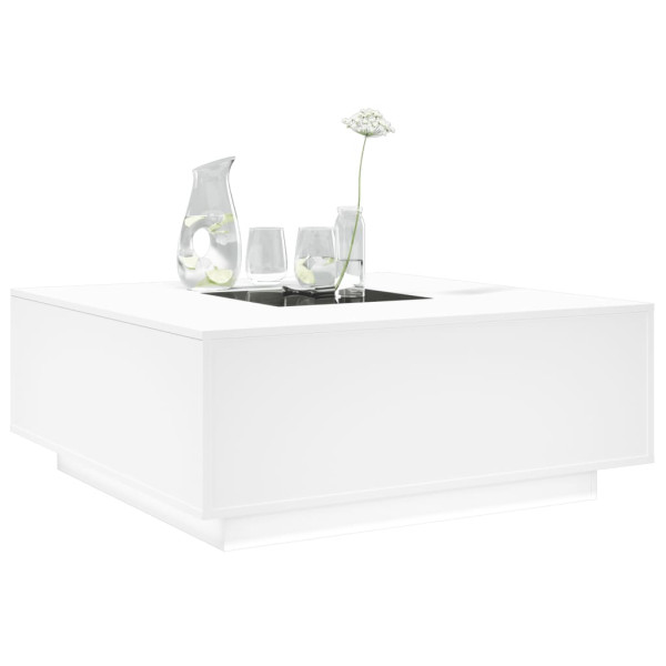 Mesa de centro con LED Infinity blanca 100x100x40 cm M 5