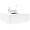 Mesa de centro luzes LED Infinity 100x100x40 cm branco 5