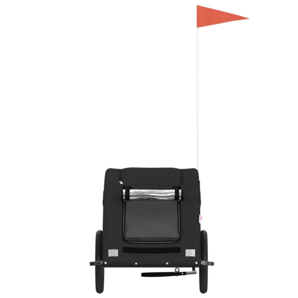 Reboque bicicleta p/ animais tecido oxford/ferro preto M 4