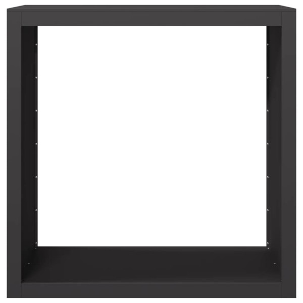 Suporte para lenha 100x40x100 cm aço preto M 4