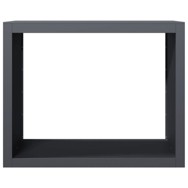 Leñero de acero gris antracita 100x40x80 cm M 4
