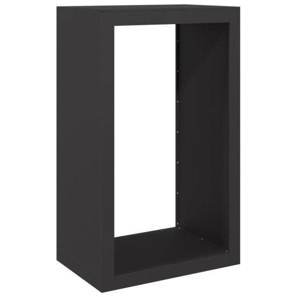 Suporte para lenha 60x40x100 cm aço preto M 2