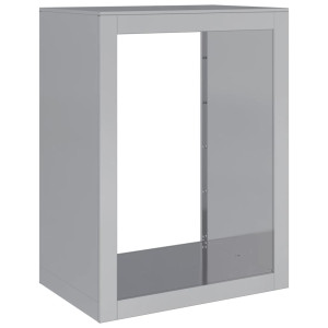 Suporte para lenha 60x40x80 cm aço galvanizado H