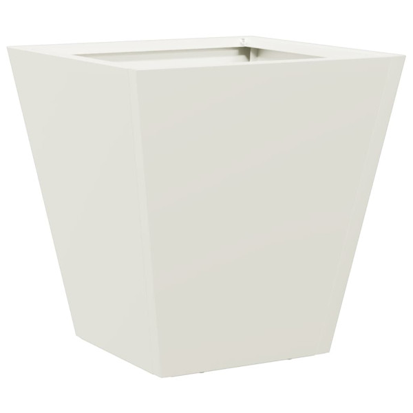 Vaso/floreira de jardim 2 pcs 30x30x30 cm aço branco M 5