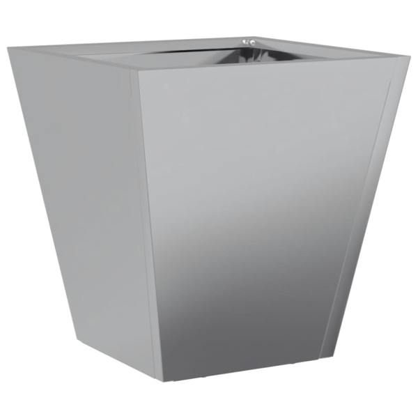 Vaso/floreira de jardim 30x30x30 cm aço galvanizado M 2