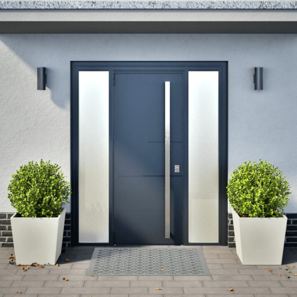 Vaso/floreira de jardim 2 pcs 50x50x50 cm aço branco M 3