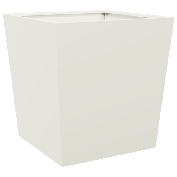 Vaso/floreira de jardim 2 pcs 50x50x50 cm aço branco M 5