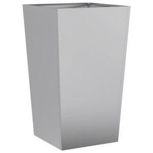 Vaso/floreira de jardim 45x45x75 cm aço galvanizado H