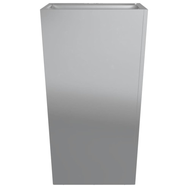 Vaso/floreira de jardim 45x45x75 cm aço galvanizado M 5