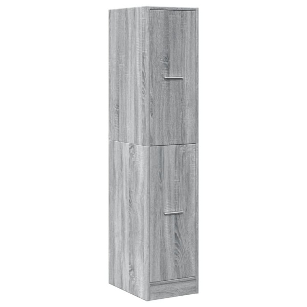 Armario botiquín madera ingeniería gris Sonoma 30x41x144.5 cm M 3