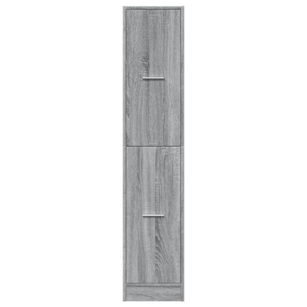 Armario botiquín madera ingeniería gris Sonoma 30x41x144.5 cm M 5