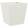 Vaso/floreira de jardim 2 pcs 40x40x40 cm aço branco 5