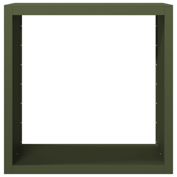 Leñero de acero verde 100x40x100 cm M 4