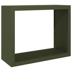 Suporte para lenha 100x40x80 cm aço verde H