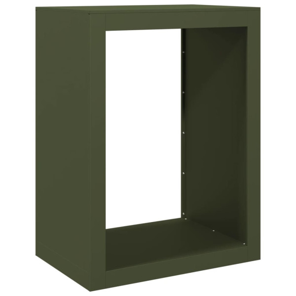 Suporte para lenha 60x40x80 cm aço verde M 2