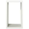 Suporte para lenha 60x40x100 cm aço branco 4